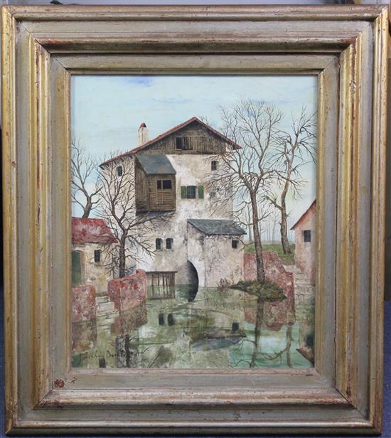 § Josselin Bodley (1893-1974) Basque Mill, 18.25 x 15in.